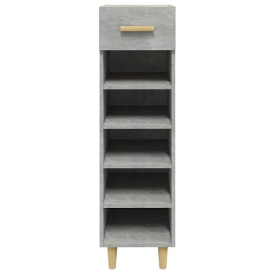 Arcadia Wooden Shoe Storage Rack With 1 Drawer In Concrete Effect_5
