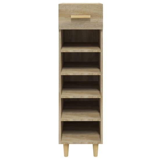 Arcadia Wooden Shoe Storage Rack With 1 Drawer In Sonoma Oak_5