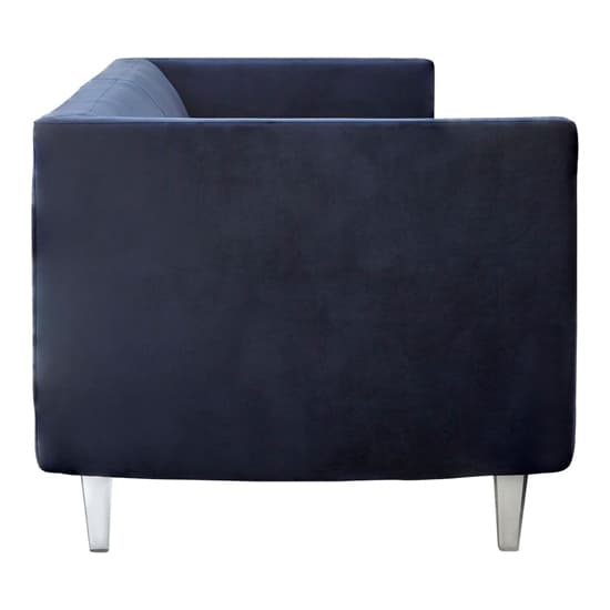 Arcalis Upholstered Velvet 3 Seater Sofa In Dark Blue_5