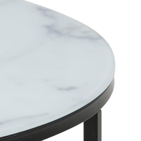 Arcata White Marble Glass Coffee Table With Black Steel Frame_5