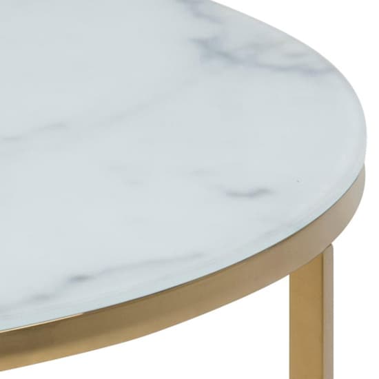 Arcata White Marble Glass Coffee Table With Gold Steel Frame_5