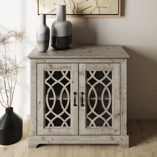 Arcata Wooden Sideboard With 2 Doors In Mexican Grey_1