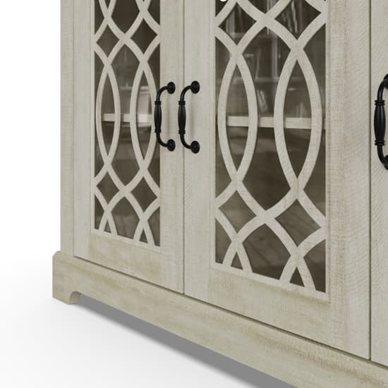 Arcata Wooden Sideboard With 3 Doors In Dusty Grey Oak_5