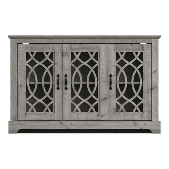 Arcata Wooden Sideboard With 3 Doors In Mexican Grey_2