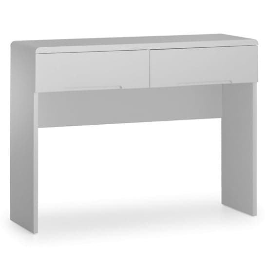 Magaly Wooden Dressing Table In Grey High Gloss With 2 Drawers_2