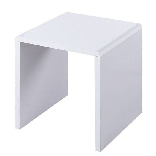Arden Contemporary Lamp Table Square In White High Gloss_2