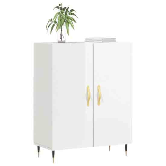 Ardmore High Gloss Storage Cabinet With 2 Doors In White_2