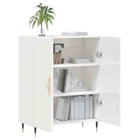 Ardmore High Gloss Storage Cabinet With 2 Doors In White_3