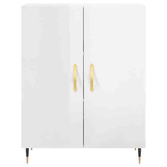 Ardmore High Gloss Storage Cabinet With 2 Doors In White_4