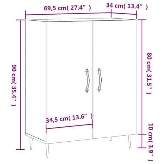Ardmore Wooden Storage Cabinet With 2 Doors In Concrete Grey_6