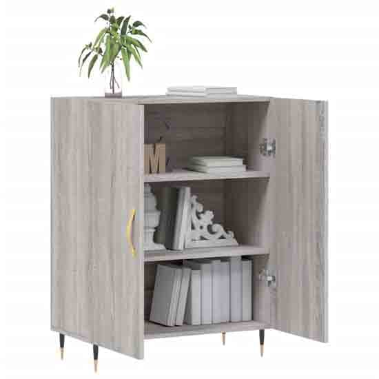 Ardmore Wooden Storage Cabinet With 2 Doors In Grey Sonoma_3