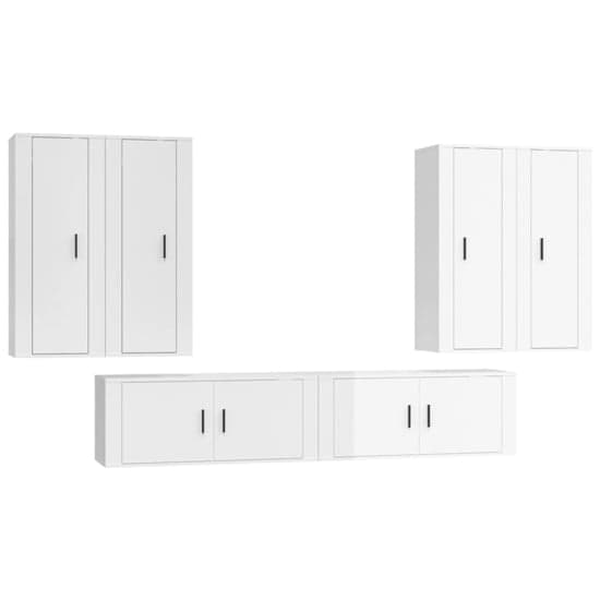 Aria High Gloss Entertainment Unit Wall Hung In White_2