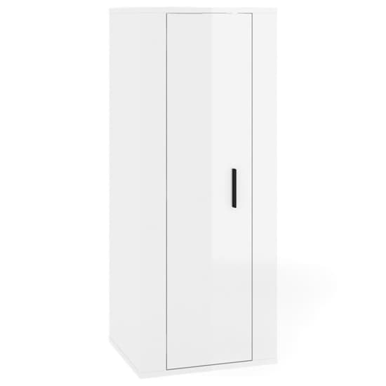Aria High Gloss Entertainment Unit Wall Hung In White_5