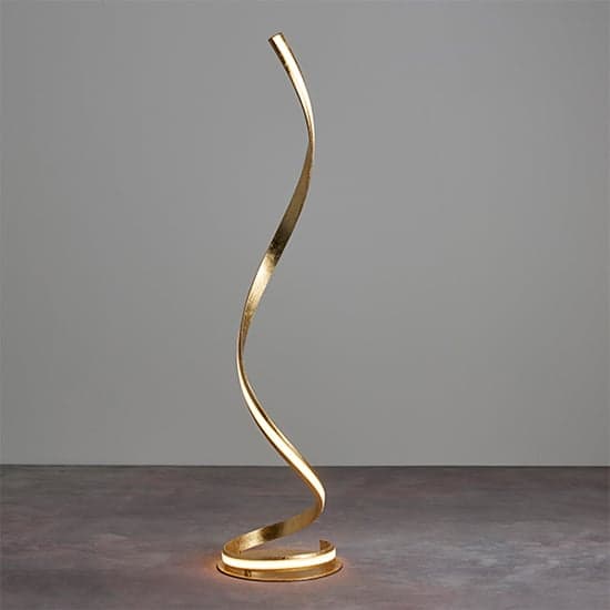 Aria LED Floor Lamp In Gold Leaf_1