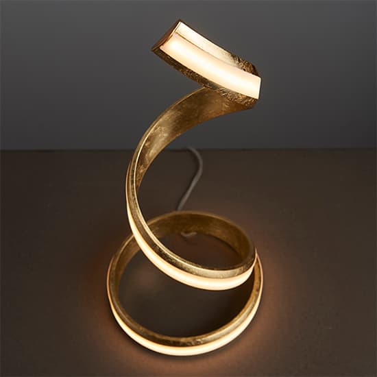 Aria LED Table Lamp Gold Leaf_4