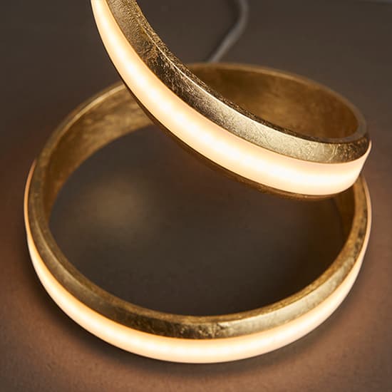 Aria LED Table Lamp Gold Leaf_5