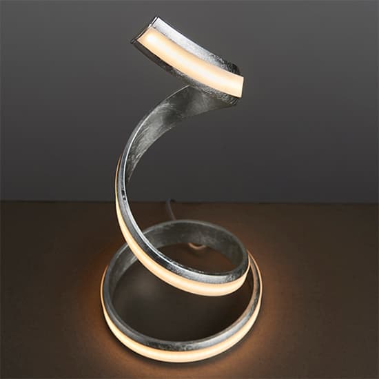 Aria LED Table Lamp Silver Leaf_4
