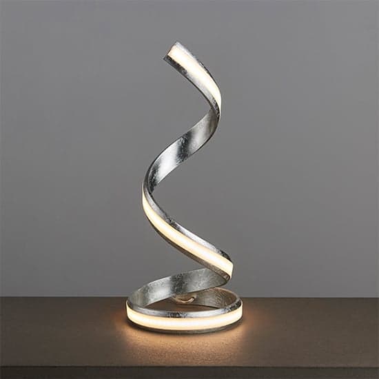 Aria LED Table Lamp Silver Leaf_1