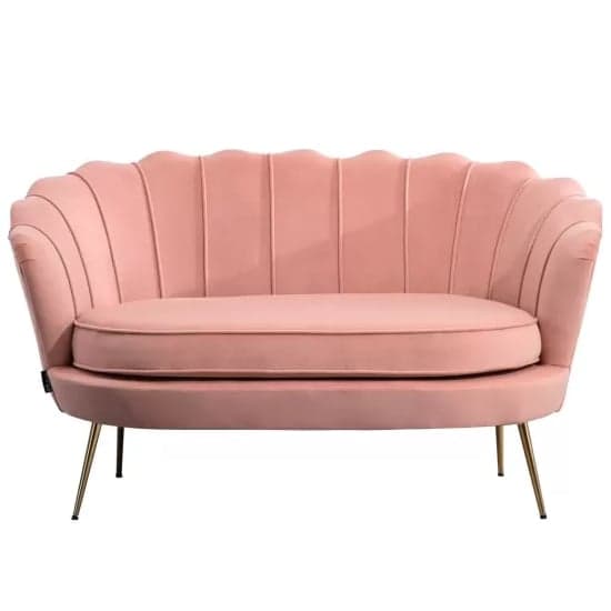 Arial Fabric 2 Seater Sofa In Coral_4