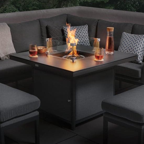 Arica Compact Lounge Set And Firepit Dining Table In Grey_4