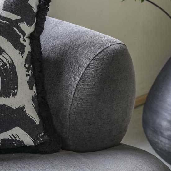 Arica Fabric 3 Seater Sofa In Grey With Dark Pine Wood Legs_6