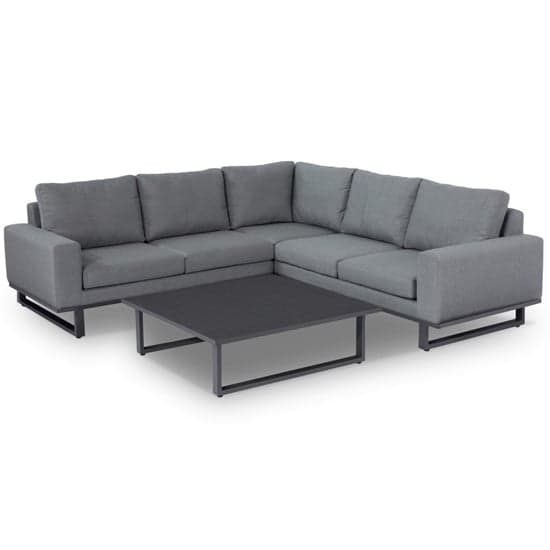 Arica Outdoor Corner Lounge Set And Coffee Table In Grey_2