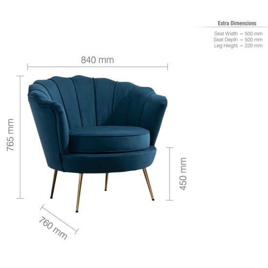 Ariel Fabric Accent Chair In Blue_4