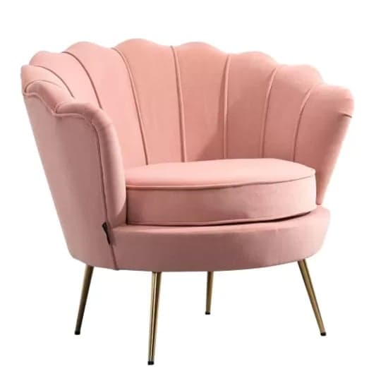 Ariel Fabric Accent Chair In Coral_2