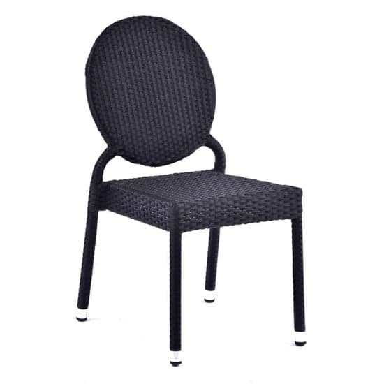 Arlo Outdoor Classic Weave Rattan Side Chair In Black_1