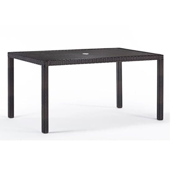 Arlo Outdoor Rattan Dining Table Rectangular With Glass Top_1