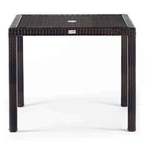 Arlo Outdoor Rattan Dining Table Square With Glass Top Furniture in
