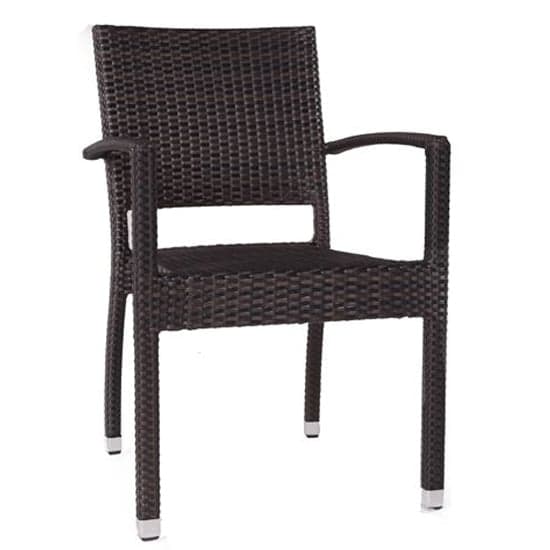 Arlo Outdoor Weave Rattan Armchair In Brown_2