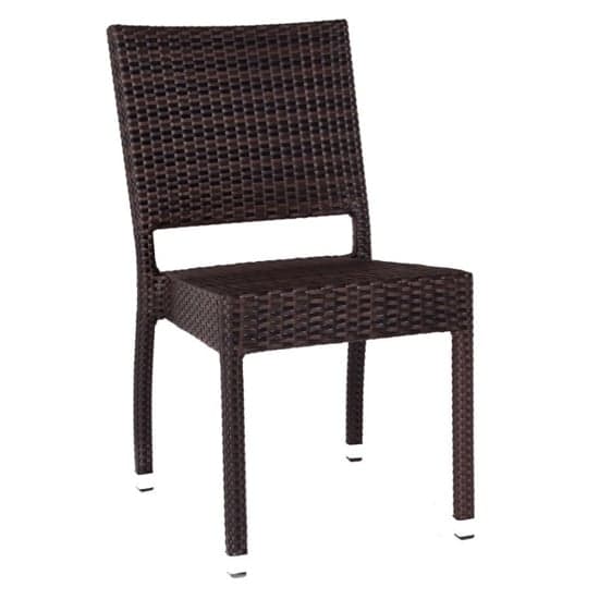 Arlo Outdoor Weave Rattan Side Chair In Black And Brown_1