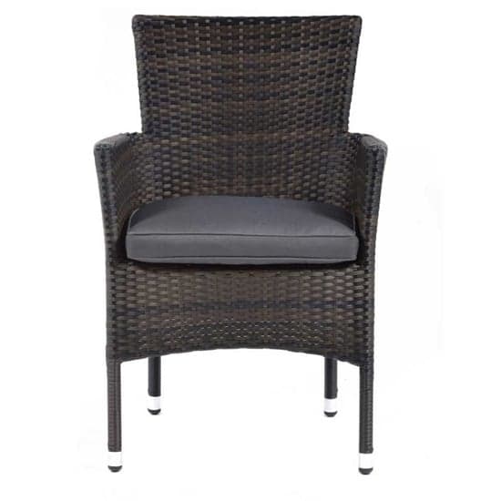 Arlo Outdoor Weave Rattan Tub Chair In Black And Brown_2