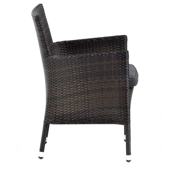 Arlo Outdoor Weave Rattan Tub Chair In Black And Brown_3