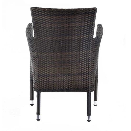 Arlo Outdoor Weave Rattan Tub Chair In Black And Brown_4