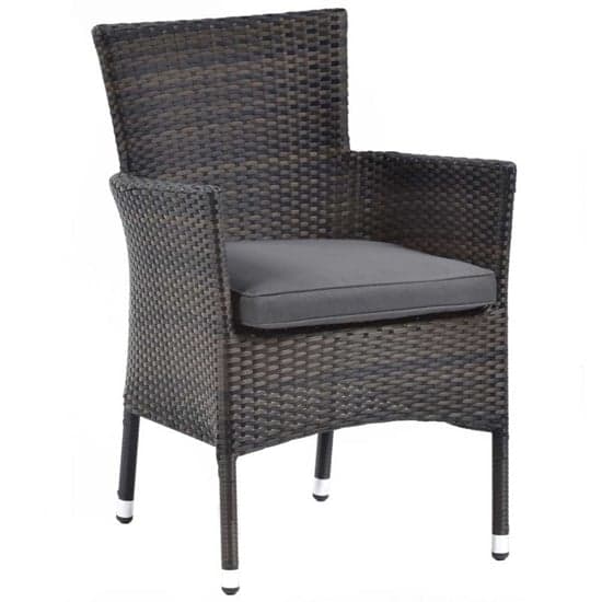Arlo Outdoor Weave Rattan Tub Chair In Black And Brown_1