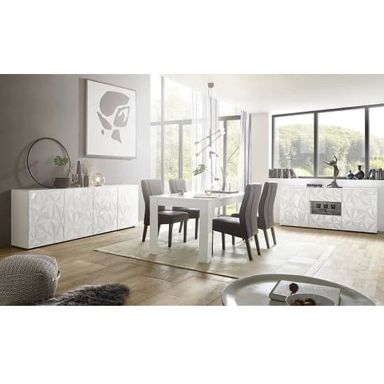 Arlon Sideboard In White High Gloss With 2 Doors_3