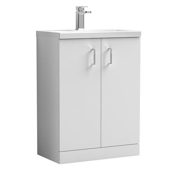 Arna 60cm Vanity Unit With Polymarble Basin In Gloss White_2