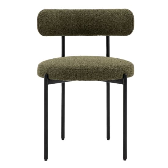 Arras Green Polyester Fabric Dining Chairs In Pair_2