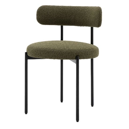Arras Green Polyester Fabric Dining Chairs In Pair_3