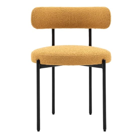 Arras Ochre Polyester Fabric Dining Chairs In Pair_2