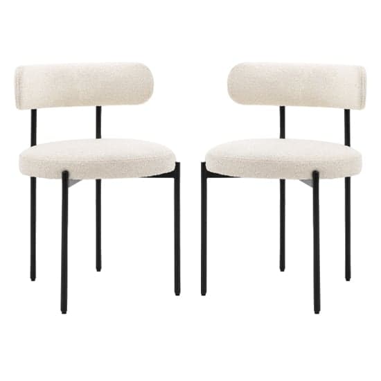 Arras Vanilla Polyester Fabric Dining Chairs In Pair_1