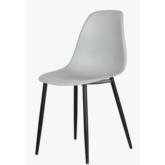 Arta Curve Light Grey Plastic Seat Dining Chairs In Pair_2