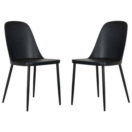 Arta Duo Black Plastic Seat Dining Chairs In Pair_1