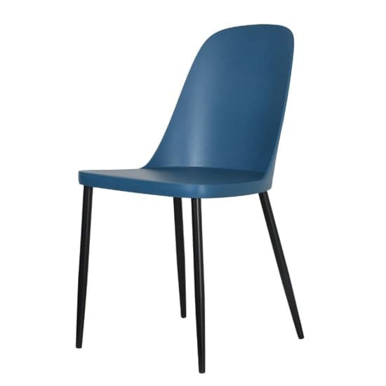 Arta Duo Blue Plastic Seat Dining Chairs In Pair_2