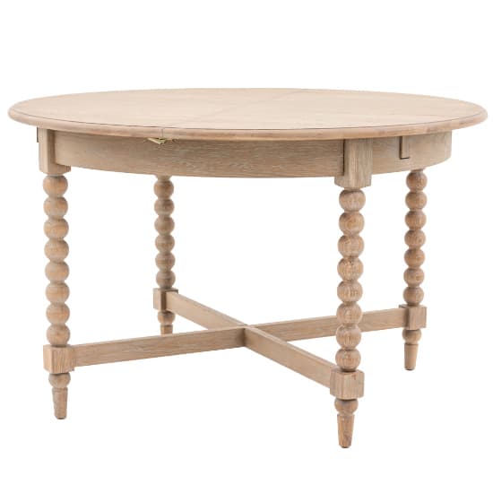 Arta Extending Wooden Dining Table Round In Natural_3