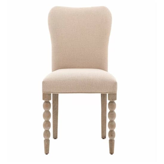 Arta Natural Fabric Dining Chairs In Pair_2