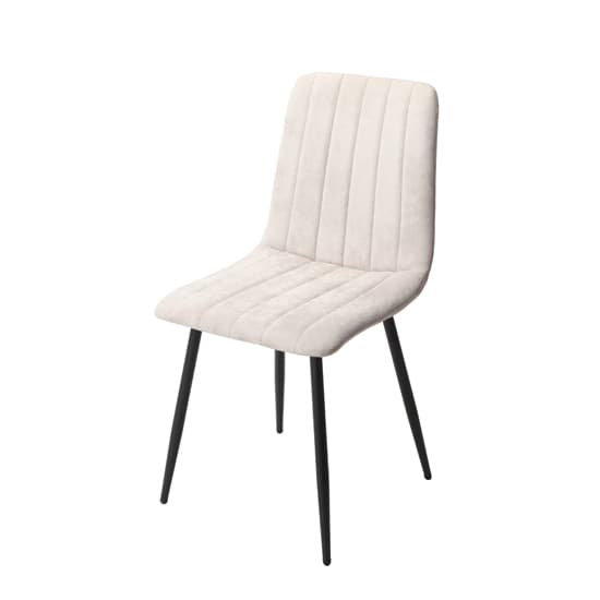 Arta Straight Stitch Natural Fabric Dining Chairs In Pair_2