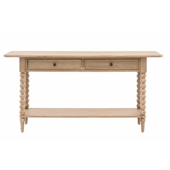 Arta Wooden Console Table With 2 Drawers In Natural_5
